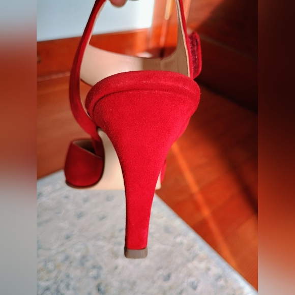 Paul Green | Nicolette Suede Heel | Size 7 | Red - Picture 5 of 6